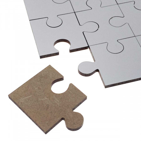 Puzzle pentru sublimare patrat MDF (17*17 cm) 25 elemente